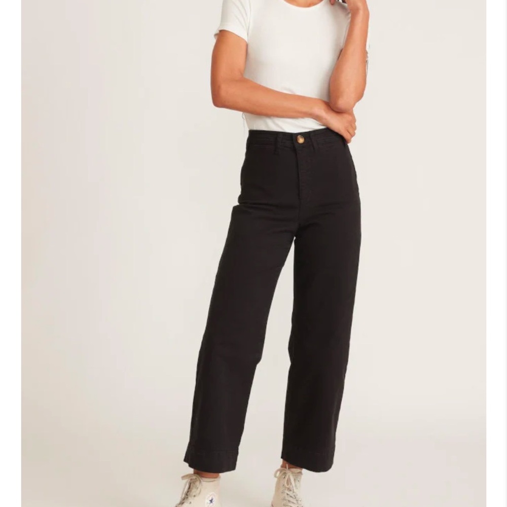 Marine Layer Black Wide-Leg Pants size 0